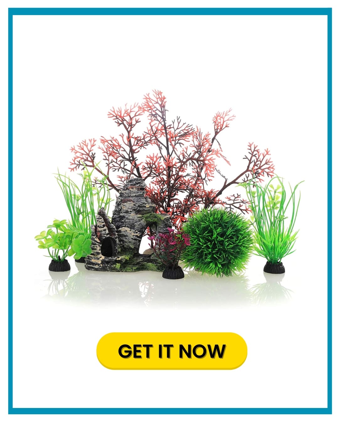 Rocks and Plants For Fish Tank